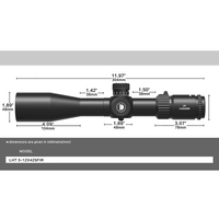 Optique de chasse Discovery Optics LHT 3-12X42SFIR FFP légère avec réticule gravé sur verre et illumination rouge X3