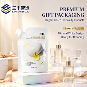 Bolsa de Embalaje Flexible Personalizada con Impresión, Bolsa de Fondo Plano Marrón para Bebidas Lácteas, Bebidas de Café Instantáneo y Latte - Product Image 1