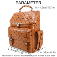 Mochila Vintage de Cuero PU, Gran Capacidad, para Viajes, Portátil, con Logotipo Personalizado OEM, para la Escuela o Negocios