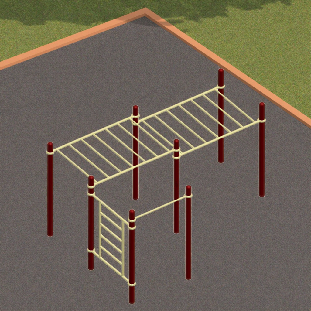 Adult Body Building Exercise Equipment Steel Outdoor Gym Monkey Bars Fitness Gear