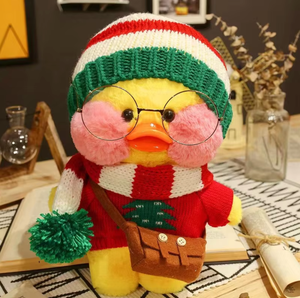 Belle poupée en peluche douce <span class=keywords><strong>LALAFANFAN</strong></span> de noël avec oreille de lapin vêtements amovibles jouets canard cadeau pour les enfants - Product Image 2