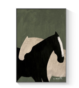 Dipinto Astratto di Cavallo <span class=keywords><strong>Bianco</strong></span> <span class=keywords><strong>e</strong></span> <span class=keywords><strong>Nero</strong></span> su Tela, Decorazione Murale per Casa, Personalizzabile, Produzione 2023 - Product Image 5