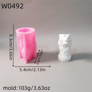 Moules de coulée en résine faits à la main pour bricolage ornements décoratifs Ins Style Silicone tête de loup moules W0492 - Product Image 2