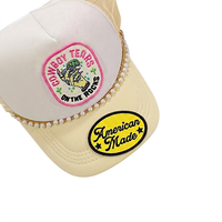 Écusson brodé personnalisé OEM style western thermocollant pour chapeau, vêtement, patch décoratif DIY