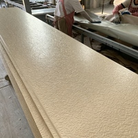 Panneaux muraux sandwich en laine de roche ignifuge B1 insonorisés 25 mm à grain de bois et métal sculpté pour entrepôt - Vente en gros