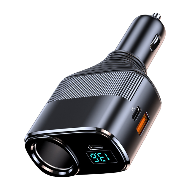 4 in 1 Car Charger 145W Ultra High Power Lighter Cigarette Socket 80W Type-C PD45W Super Fast Charging OEM