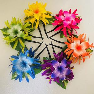 Accessoires capillaires floraux en mousse : Pince à cheveux Lys Araignée, Tiara <span class=keywords><strong>artificielle</strong></span> Plumeria, Frangipanier, Hibiscus pour Fête, Remise <span class=keywords><strong>de</strong></span> diplôme, Mariage - Product Image 1