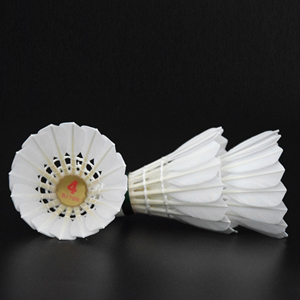 Volant de <span class=keywords><strong>badminton</strong></span> en plumes de canard blanc Baton, durable - Product Image 3