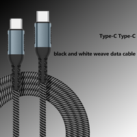 Cables Usb Carga rápida Tipo C a C Cable DE DATOS Cargador 100W Cable trenzado con cable para teléfono móvil