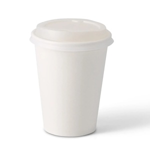 Gobelets à café en papier écologiques recyclables de 16 oz (400 ml) Ø 80 mm, marron à l'intérieur, blanc à l'extérieur, ondulés, surdimensionnés - Product Image 5