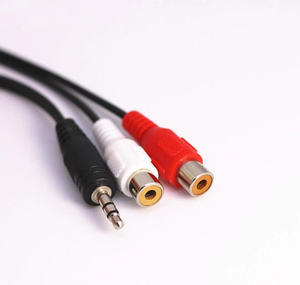 3.5mm Jack <strong>To</strong> 2 <strong>RCA</strong> Female Adapter <strong>Audio</strong> Video Splitter Cables For TV Headphone - Product Image 3