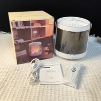 Diffuseur d'huiles essentielles méduse à marque privée 300 ml, diffuseur électrique ultrasonique à anneaux de fumée flamme avec télécommande et minuterie