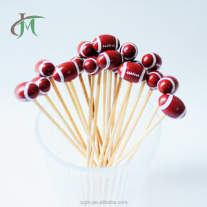 J & <span class=keywords><strong>M</strong></span> 30PC 3.54インチフットボールカクテルピックスポーツをテーマにしたパーティーやイベントのための丈夫なフードピック - Product Image 4