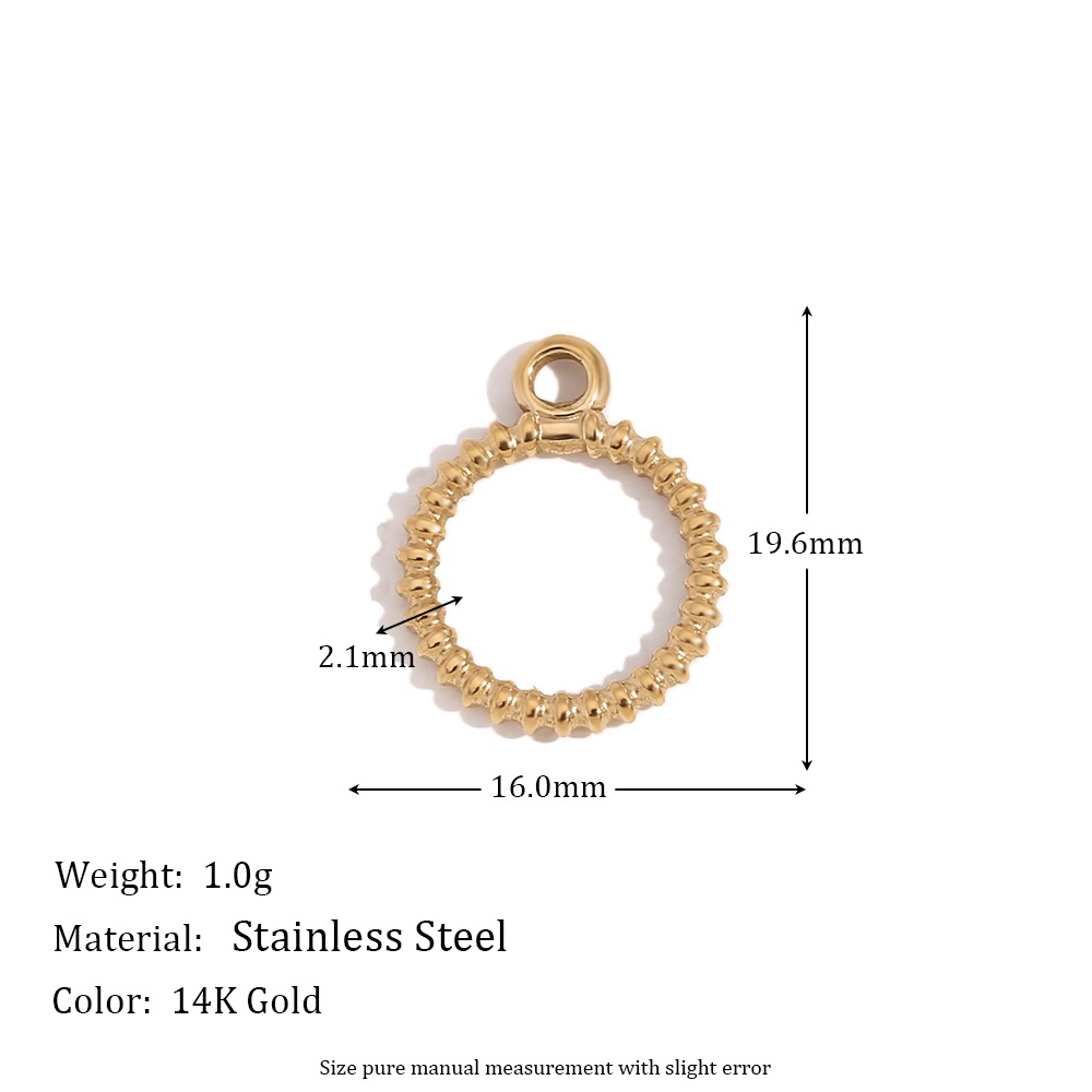 Polka dot wrapped ring pendant - gold
