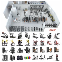 Ensemble d'équipements de gym d'entreprise de 252 m² – Solution de centre de bien-être pour employés – Pack de gym de bureau haut de gamme pour l'approvisionnement des immeubles commerciaux