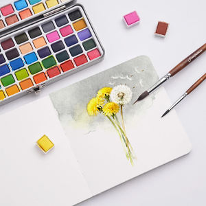 <span class=keywords><strong>Blocco</strong></span> di Carta per Acquerello Verde Erba 100% Cotone Pressato a Freddo 300gsm, 5.5*5.5 Pollici, Personalizzabile - Product Image 2