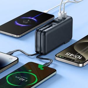 جديد أزياء 2024 تيار متناوب pd22.5w باور بانك 22.5w pd 15000mah 20000mah باور بانك بكابلات مدمجة - Product Image 4