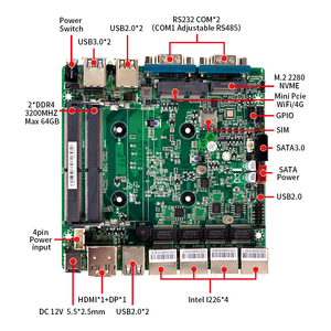 Nueva Computadora Integrada Intel Celeron J6412 de Cuatro Núcleos, 4*Inter I226, <span class=keywords><strong>Mini</strong></span> PC Industrial con 2 Puertos Seriales, HDMI+DP - Product Image 6