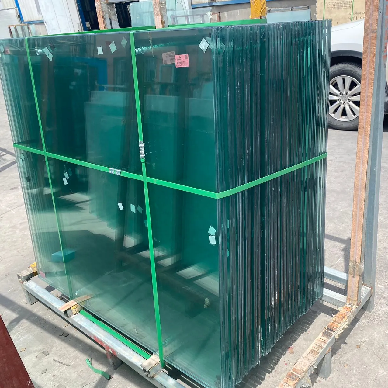 SafetyTempered LaminatedGlass Harga pintu dan kaca lensa Jendela produsen warna-warni kaca Tempered laminasi transparan