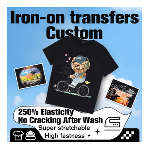 Tùy chỉnh 3D in có thể giặt phản chiếu Logo truyền nhiệt may mặc PVC Pet T-Shirts túi làm Plastisol tùy chỉnh màu sắc - Product Image 5