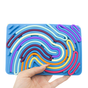 Jouet sensoriel <span class=keywords><strong>en</strong></span> silicone double face amélioré, planche d'<span class=keywords><strong>activités</strong></span> <span class=keywords><strong>pour</strong></span> calmer le stress et l'anxiété, cadeau <span class=keywords><strong>pour</strong></span> enfants - Product Image 1