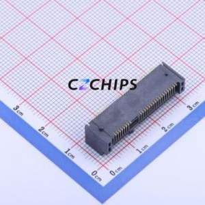 PCIE-52P80H PCI/PCIe Connector SMD,P=0.8mm Connector mPCI-E 52P 36P Horizontal Mount - Product Image 2