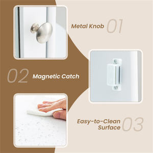 DB <b>White</b> Wall Style Bath <b>Mirror</b> Cabinet Model D0100HA5FXU - Product Image 5