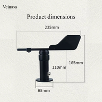 Veinasa XS-WDS02-4-20mA Sensor de Medición de Dirección del Viento Metálico con Protección IP68 -20-80 ℃