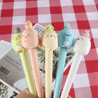 Caneta de gel kawaii de canto, pinguim de lagarto de desenho animado criativo 0.5mm