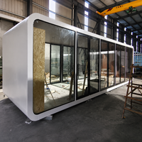 Maisons conteneurs mobiles insonorisées de luxe préfabriquées en usine en forme de pomme, utilisables pour les maisons, les bureaux, les centres de villégiature et les hôtels.