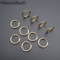 Bonne qualité laiton métal or argent plaqué à la mode forme ronde en gros Fine boucle d'oreille fermoirs pour femmes hommes bijoux bricolage fabrication
