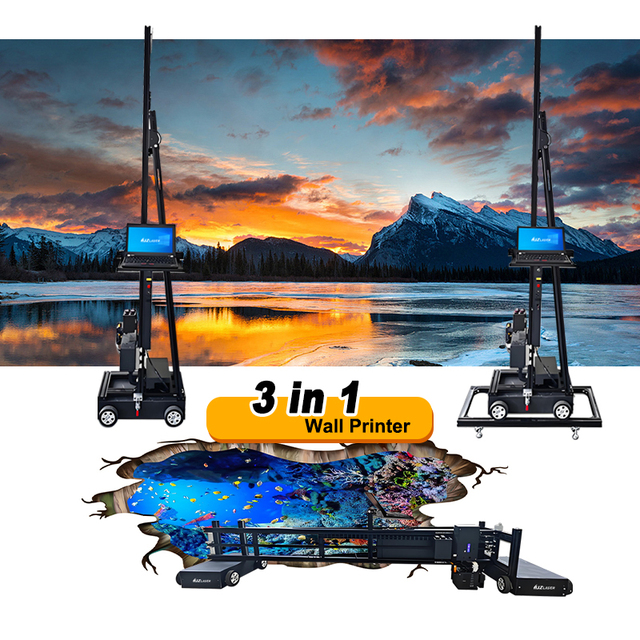 HJZ Laser Multi Color Inkjet Printer for Wall and Floor Ground 2 in 1 Printing Machine