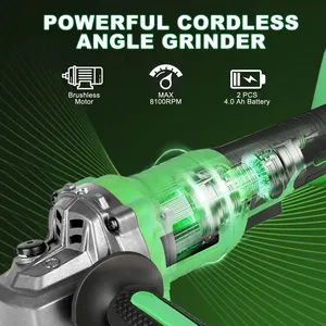 20V Cordless Angle With Brushless Motor Industrial/DIY Power Tools Grinding Battery Source Disc Wheel CA-20A Brushless Cordless - Product Image 2
