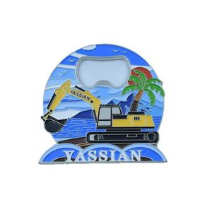 Aimants de réfrigérateur en métal et ouvre-bouteille personnalisés sur le thème des bus de Malte, autocollants magnétiques créatifs, souvenirs, design culturel rotatif - Product Image 5