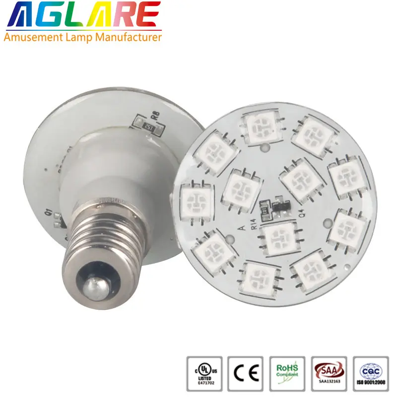 Aglare High Quality E14 24v Rgb Auto Programmed Color Changing Bulbs 5050 SMD Colour Change Rgb Led Light