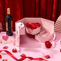 Direkt vom Hersteller: Rotierende Doppelschicht-Geschenkbox mit Schleife, Großhandel Maßgefertigte Verpackung für Schokolade, Blumen, Schmuck mit Innentablett