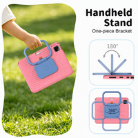 Étui HGD pour iPad Air 11 pouces (modèles 2024/2026) en TPU pour enfants, support rotatif, protection intégrale antichoc