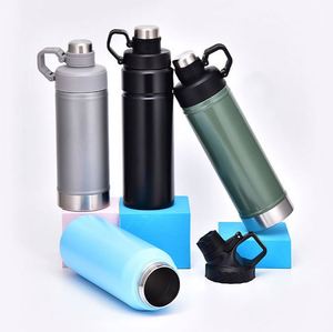Thermos isotherme en acier inoxydable anti-fuite 500ml 750ml avec joint en caoutchouc et poignée pour extérieur et voiture - Product Image 1