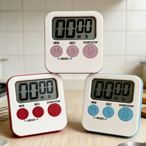 Minuteur numérique LCD électronique écologique en plastique avec alarme sonore puissante, magnétique, 90 <span class=keywords><strong>minutes</strong></span>, pour cuisine, bureau, cuisson, salle de sport (vente en gros) - Product Image 2