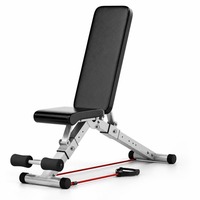 Banc de musculation réglable multifonctionnel pliable pour la maison, idéal pour les exercices avec haltères, les sit-ups et les bandes de résistance