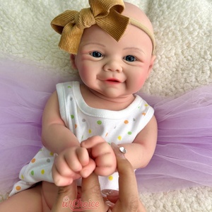 Muñeca Bebé Reborn de Silicona con <span class=keywords><strong>Boca</strong></span> Abierta y Rasgos Faciales Ultra Realistas, Modelado 3D, Muñeca Recién Nacida para Artistas y Coleccionistas - Product Image 1