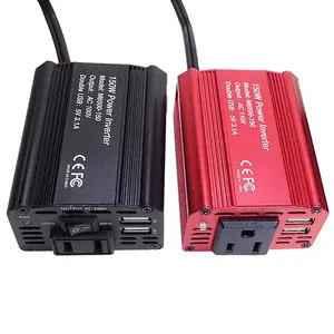 Dual USB output 5V 3.1A modified sine wave inversor de corriente 12v 110v 220v 150w car power inverter charger