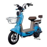 Vélo électrique, moyeu arrière, cadre en acier, roues de 14 pouces, freins à tambour avant/arrière, batterie au plomb-acide 48V, autonomie de 60 km