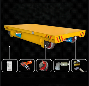 Chariot de transport sur rail électrique télécommandé pour matériaux industriels, 4 roues en acier, capacité 1-100 tonnes - Product Image 3