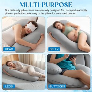 Almohada de Lactancia Suave para Embarazo, Almohada de Maternidad para Bebé, Almohada de Confort para Embarazo, Almohada de Soporte Corporal Completo en Forma de U, 11 Colores - Product Image 4