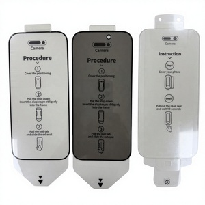 Protection d'écran en verre trempé personnalisée en gros, tendance du moment, pour la série iPhone avec applicateur, directement de l'usine OEM - Product Image 1