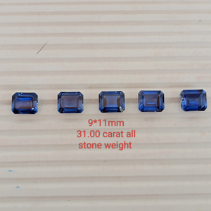 Zafiros Azules Cultivados en Laboratorio de Alta Calidad, Corte Esmeralda, Piedras Sueltas de Primera Calidad para Joyería Fina, para la Elaboración de Joyas - Product Image 3