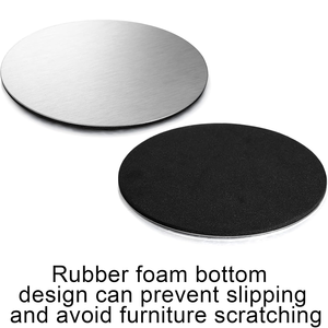 2026 Custom Stainless Steel <strong>Coasters</strong> Round <strong>Silver</strong> Modern <strong>Coasters</strong> Rubber Foam Anti-Slip Bottom <strong>Coasters</strong> for Drinks Kitchen Bar - Product Image 4