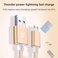 Grosir 3M 10FT nilon tenun USB-C kabel Data pengisian cepat 5M tembaga murni telepon seluler kabel kepang desain untuk