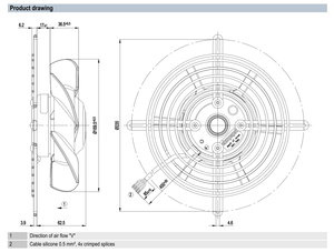 Ventilador Axial de CA ebm-papst S2D170-BA04-06 de 170 mm, Ventilador de Refrigeración Industrial para Sistemas HVAC - Product Image 4